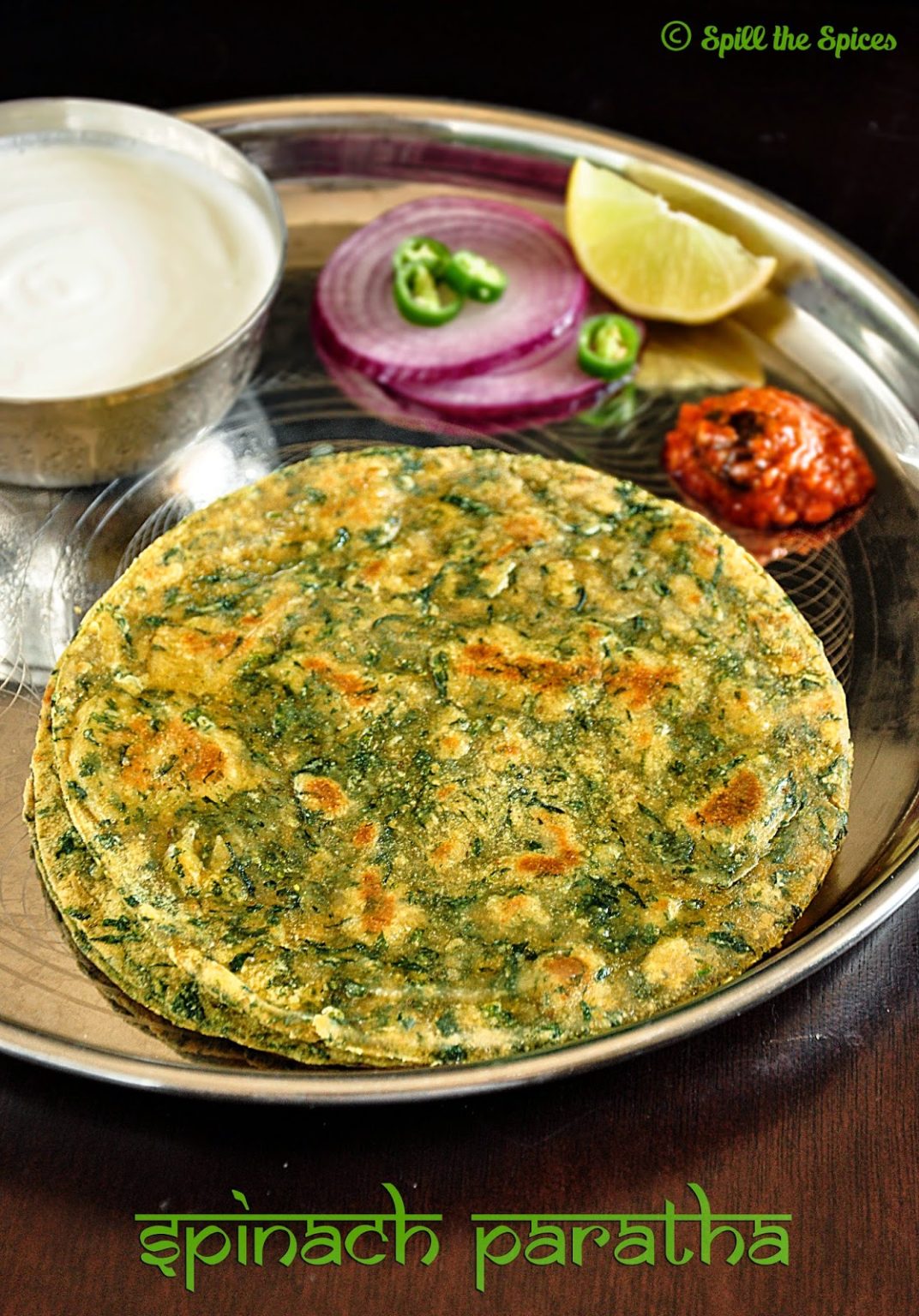 palak paratha for travel