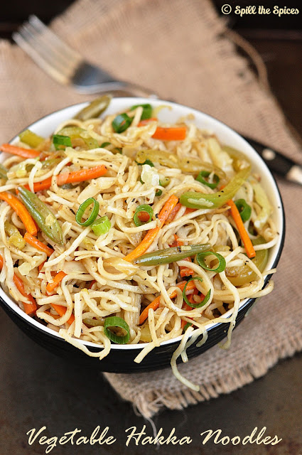 Vegetable Hakka Noodles - Spill the Spices