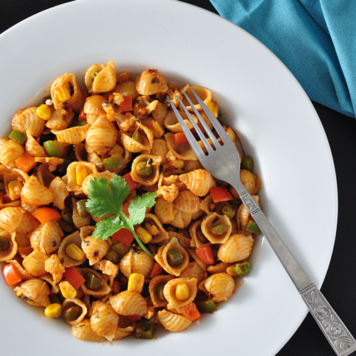 Indian Style Vegetable Masala Pasta - Spill the Spices