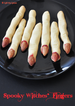 Eggless Spooky Witches' Finger Cookies - Spill the Spices